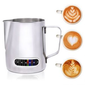 כד מקציף קפה חלב עם מדחום מובנה